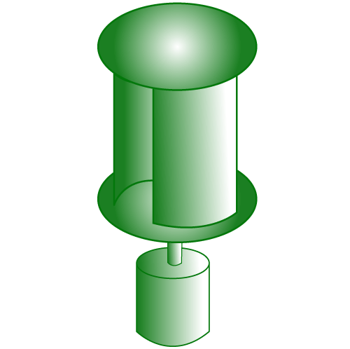 サボニウス型（垂直軸） ｜投資にもぴったりの小型風力発電機【風JIN】投資にもぴったりの小型風力発電機【風JIN】